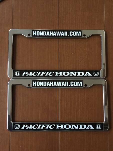 PACIFIC HONDA ハワイ パシフィック ホンダ ホノルル ナンバーフレーム ライセンスフレーム 2枚組 HILIFE IN4MATION 808ALLDAY USDM HDM ②