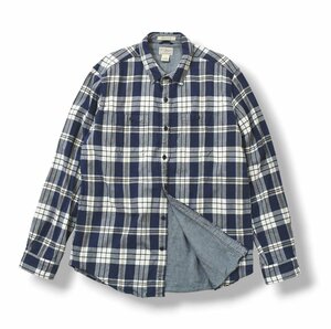 ★オーバーサイズ ビッグシルエット ！ エルエルビーン L.L.Bean チェック柄 スライトリー フィット シャツ L－REG アウトドア 柄シャツ★