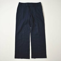 ♪00s 古着 春 夏 ワイドシルエット エディーバウアーEDDIE BAUER リネンパンツ PETITE 6 ネイビー 00年代 レディース 女性用♪_画像2