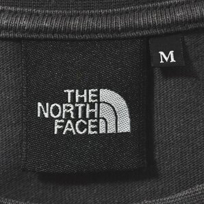 ★良フェード アウトドア 古着 ノースフェイス THE NORTH FACE ロンT M グレー ロングスリーブ クルーネック カットソー ロゴプリント★の画像4