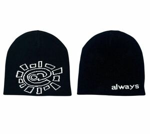 レア Always do what you should do ビーニー ADWYSD alwaysdowhatyoushoulddo reversible no cuff skull beanie リバーシブル ブラック