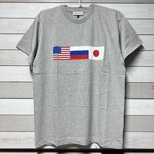 SIZE L GOSHA RUBCHINSKIY GREY TEE SHIRT ゴーシャ ラブチンスキー グレー Tシャツ FLAG