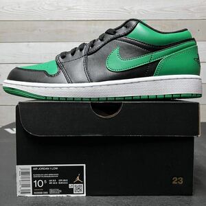 28.5cm NIKE AIR JORDAN 1 LOW 553558-065 ナイキ エア ジョーダン ワン ロー ローカット ブラック グリーン BLACK GREEN