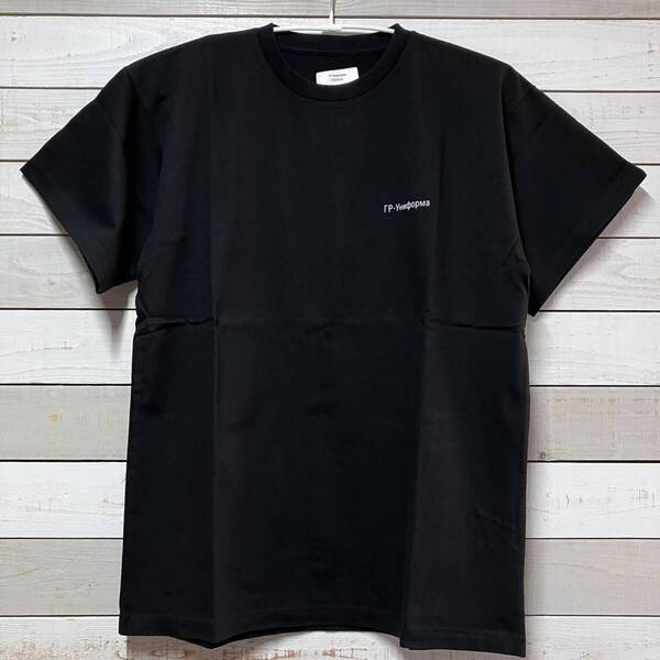 SIZE S GR-UNIFORMA BLACK TEE SHIRT GOSHARUBCHINSKIY Tシャツ ブラック ゴーシャラブチンスキー