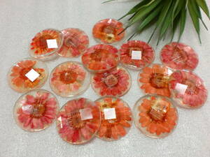 *15 piece!# pressed flower. clear dome!#32mm# cut. reflection . clean!
