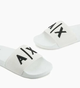 US限定 2024最新！日本未発売　直営モデル　ARMANI EXCHANGE Slider slippers with logo　サンダル　本物をお届けします！！