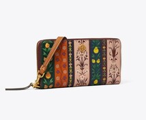 2024最新　US限定　日本未発売　トリーバーチ ROBINSON PRINTED ZIP CONTINENTAL WALLET レザー 本革 長財布　本物をお届けします!!_画像1