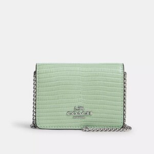 US限定☆日本未発売カラー☆2024春夏　COACH Mini Wallet On A Chain チェーン付きミニウォレット CR372　本物をお届けします♪