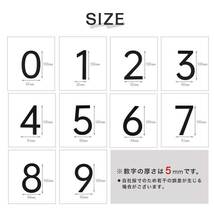 【シルバー】【7】部屋番号プレート 数字 ゴシック ーVer2ー 全3色 ホテル ルームナンバー 番地プレート 選べる3カラー 10種類 切文字 数字_画像8