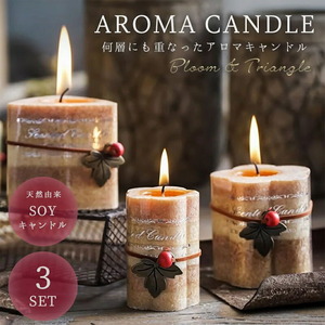 [3 piece ][ Random ] aroma candle flower all 3 kind 3 piece set aroma Sera pi-soi wax Aroma gift present .. smell 