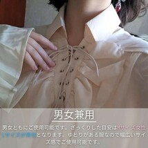 【L】【ホワイト】シャツ ルネッサンス ハロウィン 詩人 全4カラー ルネサンス 中世 ヨーロッパ 服 ブラウス コスチューム メンズ _画像3