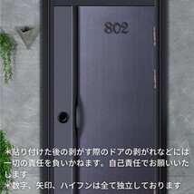 【シルバー】【2】部屋番号 プレート シール式 選べる3カラー 12種類 部屋番号シール ホテル ルームナンバープレート ルームナンバー_画像9