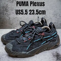 PUMA Plexus プーマ 23.5cm ブラック 厚底スニーカー　レディーススニーカー　PUMAスニーカー　スウェード_画像1
