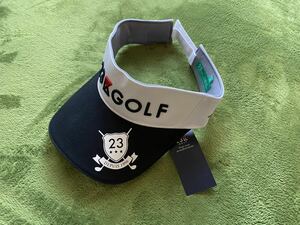 【新品】23区 GOLF ゴルフサンバイザー WHITE/BLACK F