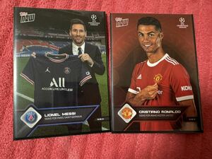 2021-22 Topps Now UEFA Champions League Soccer LIONEL MESSI CRISTIANO RONALDOカード