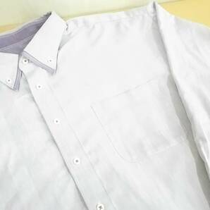 【菊水-10069】B&T CLUB 大きいサイズ メンズ 長袖シャツ 5L相応 サイズ表記なし 薄紫色 ビーアンドティークラブ（IS）の画像5