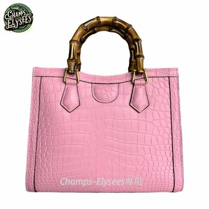  on goods OL bag bamboo . hand high class leather lady's bag genuine article . leather . leather crocodile leather 2WAY handbag storage convenience 15-3 number color 