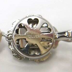 【美品】パールネックレス アコヤパール 留め具 SILVER シルバー アクセサリー ペンダント レディース 女性 服装小物 CD0の画像7