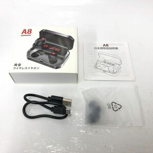 【美品】HiHiccup A8 ワイヤレスイヤホン Bluetooth ブルートゥース イヤホン ブラック オーディオ機器 音楽 CA0の画像2