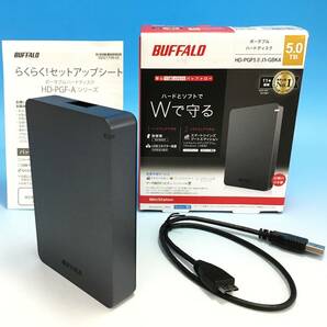 動作確認済み バッファロー HD-PGF5.0U3-GBKA 5TB 外付け ポータブル ハードディスク 日本製 Mac/Windows対応 BUFFALO の画像1