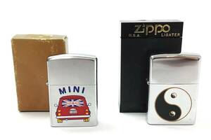 未使用 2点セット Zippo 陰陽 太極図/La Donna mini オイルライター 喫煙グッズ タバコ 煙草 コレクション ジッポー