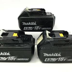 3個セット マキタ リチウムイオンバッテリ BL1860B 6.0Ah 18V 部品 パーツ取り 電動工具 まとめて makitaの画像1