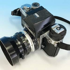 Nikon F2 フォトミック 一眼レフ フィルム カメラ ボディ シルバー/レンズ nikkor 28mm f3.5/レンズフード HS-8 昭和 レトロ ニコン の画像2