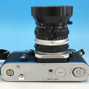 Nikon F2 フォトミック 一眼レフ フィルム カメラ ボディ シルバー/レンズ nikkor 28mm f3.5/レンズフード HS-8 昭和 レトロ ニコン の画像4