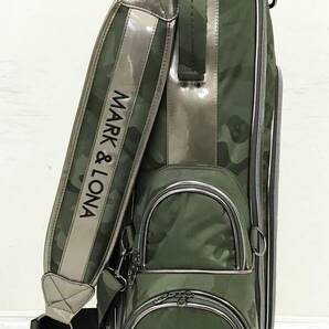 7点セット MARK&LONA 9.5型 キャディバッグ 3点式 ヘッドカバー付き スカル カモフラ 迷彩 ゴルフ バッグ 用品 用具 マークアンドロナの画像3