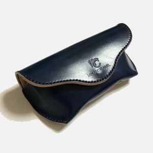  glasses case sunglasses case original leather cow leather cow leather tongue person .. leather navy blue 