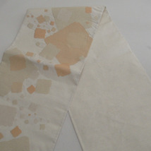 袋帯 幾何学模様 正絹 金糸銀糸 ゴールドｘシルバー 六通柄 正絹 フォーマル 仕立て上がり 着物帯 長さ432cm_画像8