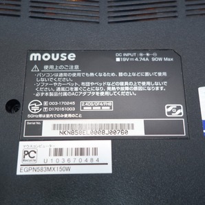 ジャンク品 mouse computer (マウスコンピューター) ゲーミングノートパソコン GTUNE EGPN583MX150W ジャンクの画像9