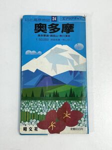 エアリアマップ　１９９４年版　山と高原地図　奥多摩　昭文社【H73655】