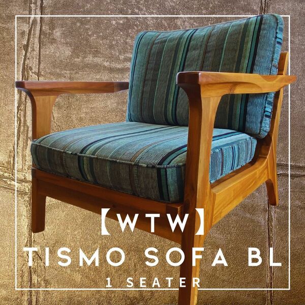 ◆GW特価◆【WTW】TISMO SOFA | 1seater | Blue |ダブルティー |ソファ | ブルー