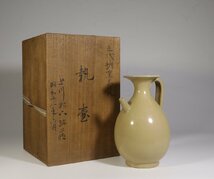 ■大成美術■越窯青瓷執壺 時代木箱付き（検） 五代 染付 陶磁器 唐物 中国美術 骨董 古玩 491_画像2