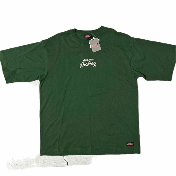 デェッキーズ　Dickies メンズ半袖バックプリントTシャツ　グリーン系　Mサイズ 新品未使用