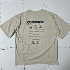 コンバース　CONVERSE メンズ半袖バッグプリントTシャツ ベージュ系　Ｌサイズ 新品未使用