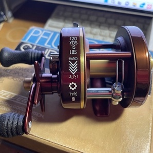 フルーガー シュープリーム Pflueger Supreme タイプS バスマン オールド 箱付き 美品 2600の画像2