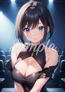 Vol,12828【高画質】A4サイズ アートポスター グラビア イラスト コスプレ モデル セクシー かわいい 美人 美少女 美女 アニメ ACG