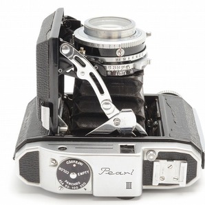 コニシロク 小西六 KONICA KONISHIROKU Pearl III 型 Hexar 75mm F3.5 コニカ パール 蛇腹 フィルムカメラ ★シャッターOK★KT9973ｓの画像8