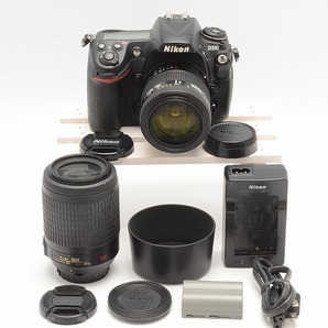 ◆純正＆望遠 ダブルレンズ◆NIKON D300 +標準+望遠（手振れ補正付） 純正＆ Wレンズセット＜充電機器,キャップ等＞＃Ｔ9998の画像1