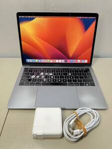 中古　MacBookPro 13-inch 2018 Four Thunderbolt 3 ports /Core i7-8559U 2.70GHz / 16GB /SSD:512GB ／英キー/ 管理番号NHA0000539639