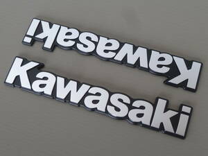 カワサキ純正 汎用 Kawasakiタンクエンブレムセット S シルバー 新品