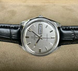 Omega Antique Seamaster Cal.750 Big Case Day Date Birth Dial Beauty 70 лет сделано OH