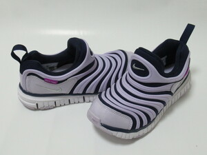 NIKE DYNAMO FREE PS 紫 パープル 22cm ナイキ ダイナモ フリー キッズ スリッポン 運動靴 343738-439