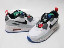 NIKE AIR MAX 90 TOGGLE PS 白 緑 青 18cm ナイキ エアマックス 90 トグル ゴム紐 スリッポン CV0064-109_画像1