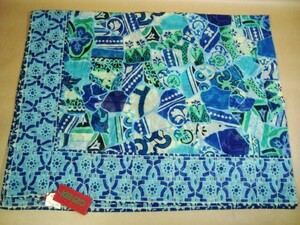 KENZO ケンゾー★フランス製 コットンシフォン 大判ストール 110×148cm★ビンテージ タグ付未使用保管品