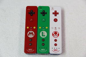 任天堂 WiiU/Wii リモコンプラス マリオ/ルイージ/キノピオ まとめて3個セット RVL-036