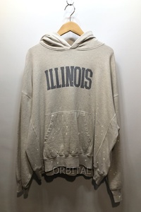 経堂)アパルトモン扱 REMI RELIEF レミレミーフ 24SS PAINTED HOODIE (ILLINOIS) ペインテッドフーディー M 定価￥27,280-