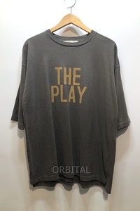 経堂)アパルトモン扱 REMI RELIEF レミレリーフ 23SS THE PLAY 七分袖Tシャツ カットソー ブラウン 定価￥14,300- ※シミ